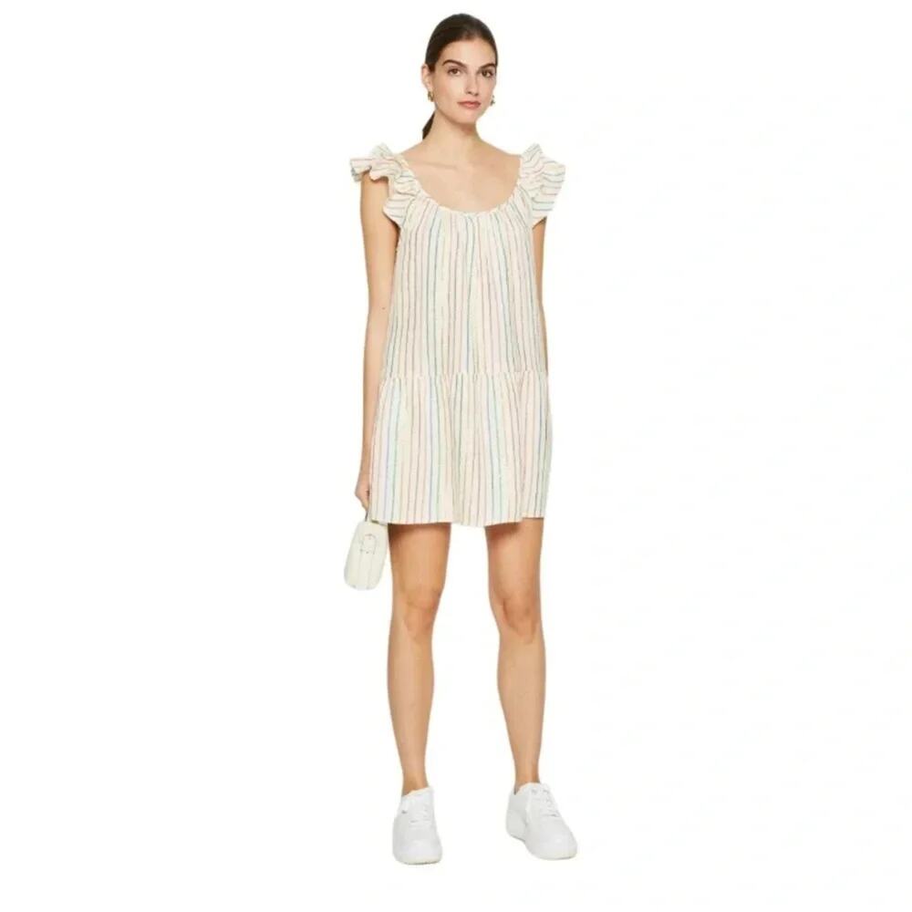 GAP MINI - Day dress Beige with color stripes Size XXL NWT